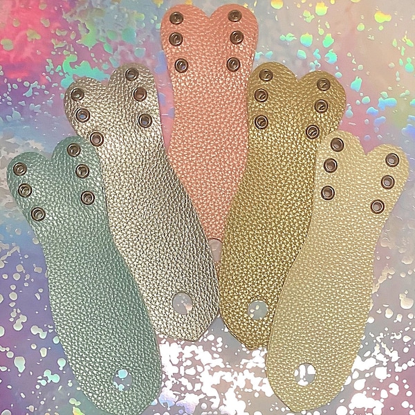 Roller skate toe guards, Pair of toe guards, Glam, skating accessories, vegan, rainbow, iridescent, toe protection, skate accessories.