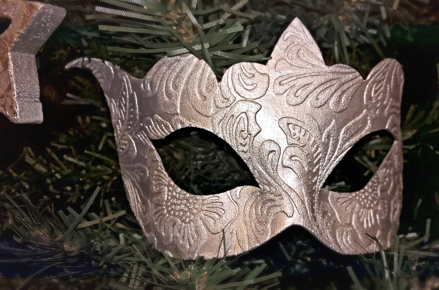 Masquerade Mask Decoration, Set of 5, Christmas Tree Decorations
