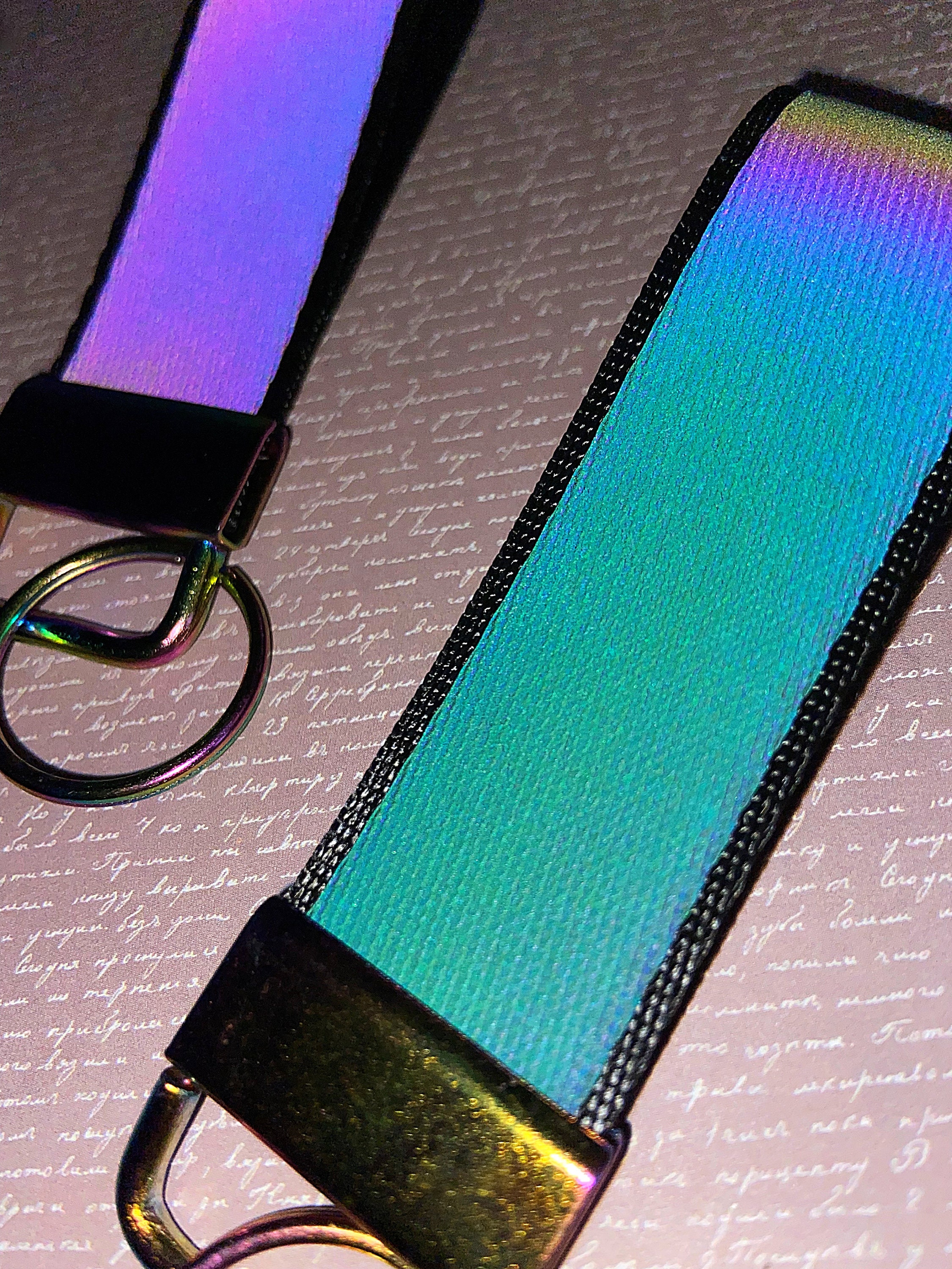 Reflective Keyring, Wrist Carry, Larger Loop, Hi Visibility, Green Tone ...