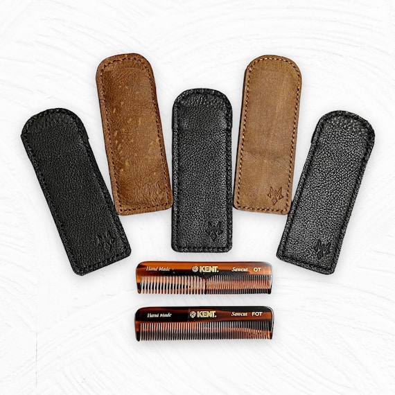 Custom Comb Case, Kent Comb Case, Recycled Leather Comb Case
