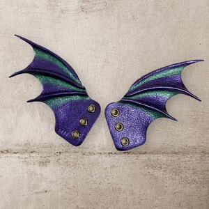 Bat wings, bat accessories, leather shoe accessories, shoe accessories, shoe wings, skate accessories, recycled leather, unique, alternative