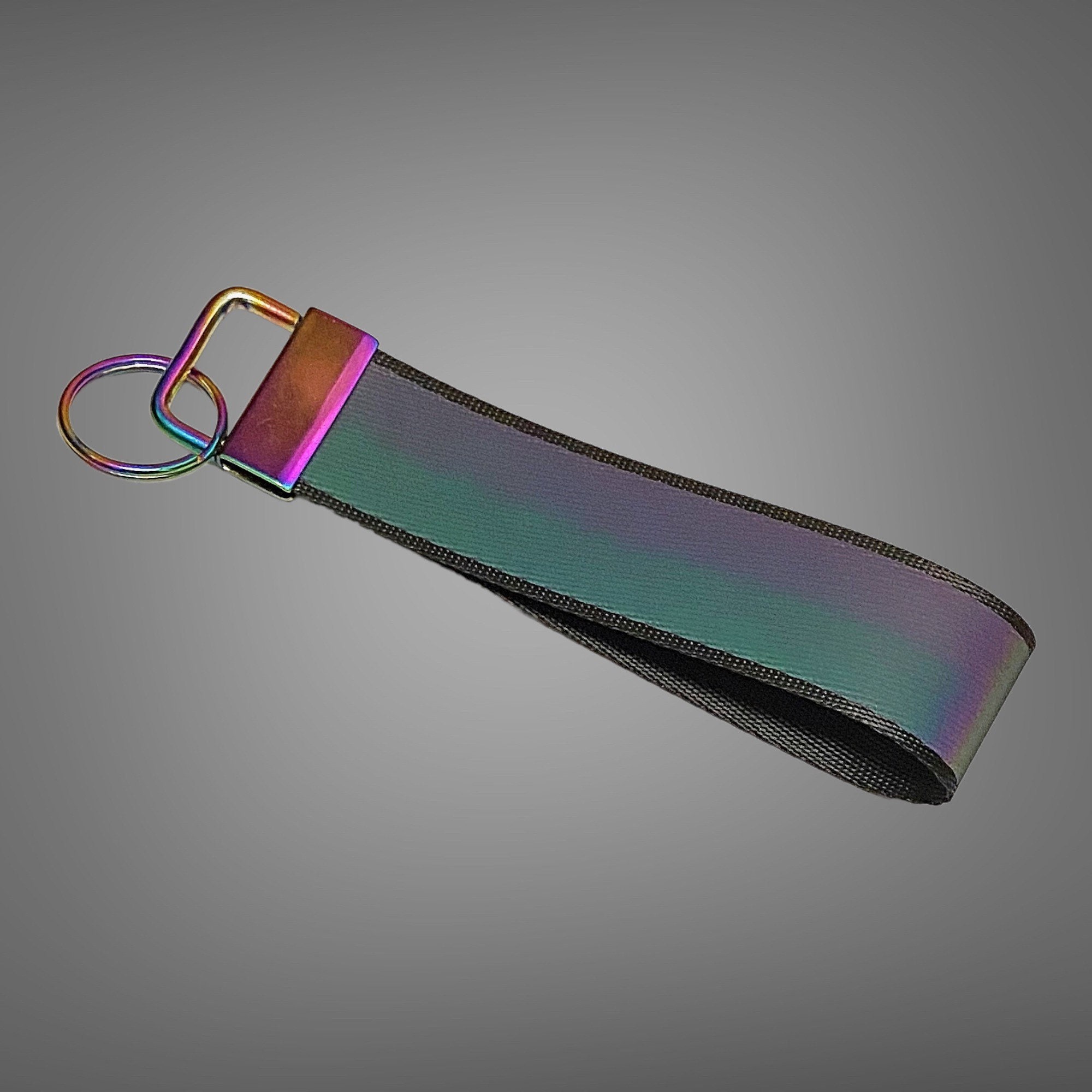 Reflective Keyring, Wrist Carry, Larger Loop, Hi Visibility, Green Tone ...