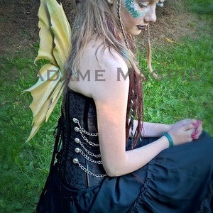 Fairy wings, faerie wings, faery wings. Bespoke leather wings &#39;Honey&#39;.