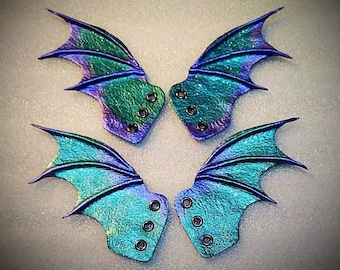 Leather Bat Dragon Wings, Shoe Accessories, Roller Skate, Boots