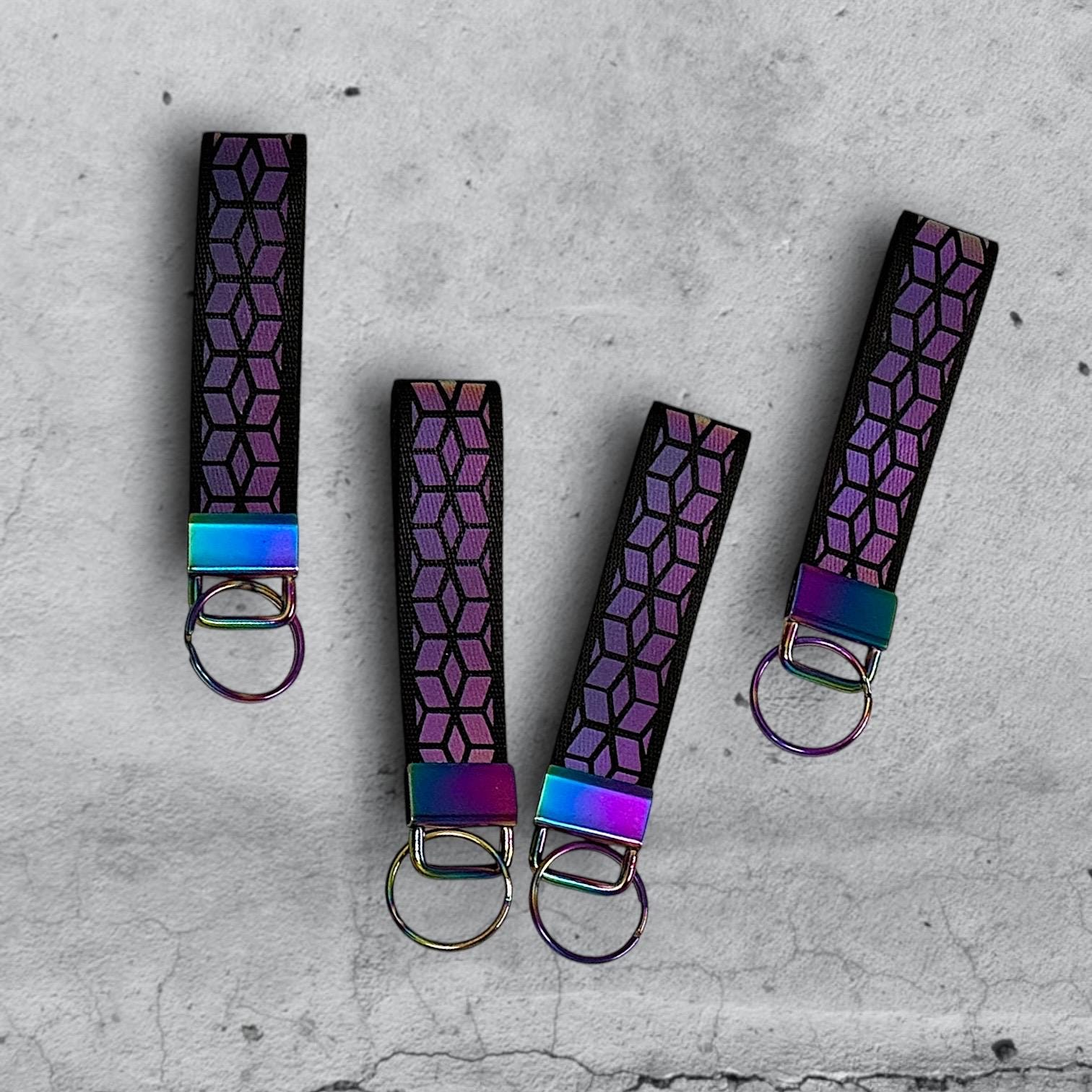 Reflective Keyring, Smaller Size, Safety Hi Visibility, Belt Loop, Key ...