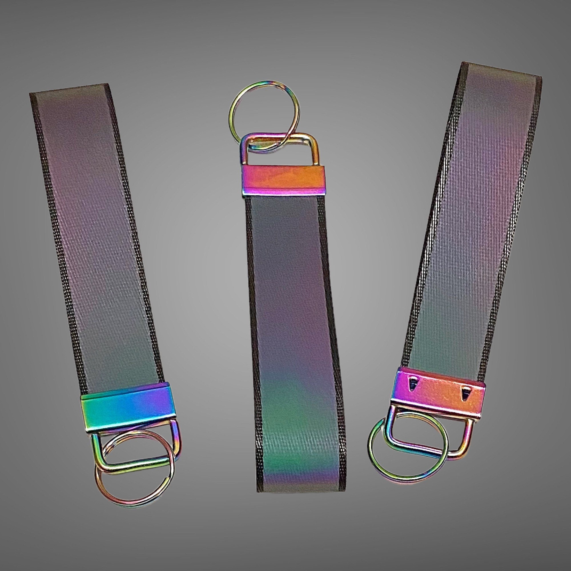 Reflective Keyring, Wrist Carry, Larger Loop, Hi Visibility, Green Tone ...