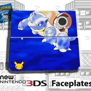 New 3DS Cover Custom Plates – Vibrant game-Inspired Faceplates for Nintendo New 3DS (not XL) – Blue Red Mon Gen 1