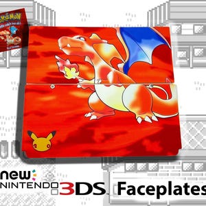 New 3DS Cover Custom Plates – Vibrant game-Inspired Faceplates for Nintendo New 3DS (not XL) – Blue Red Mon Gen 1