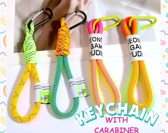 Y2K Braided rope Keychain with Carabiner, car keys ring