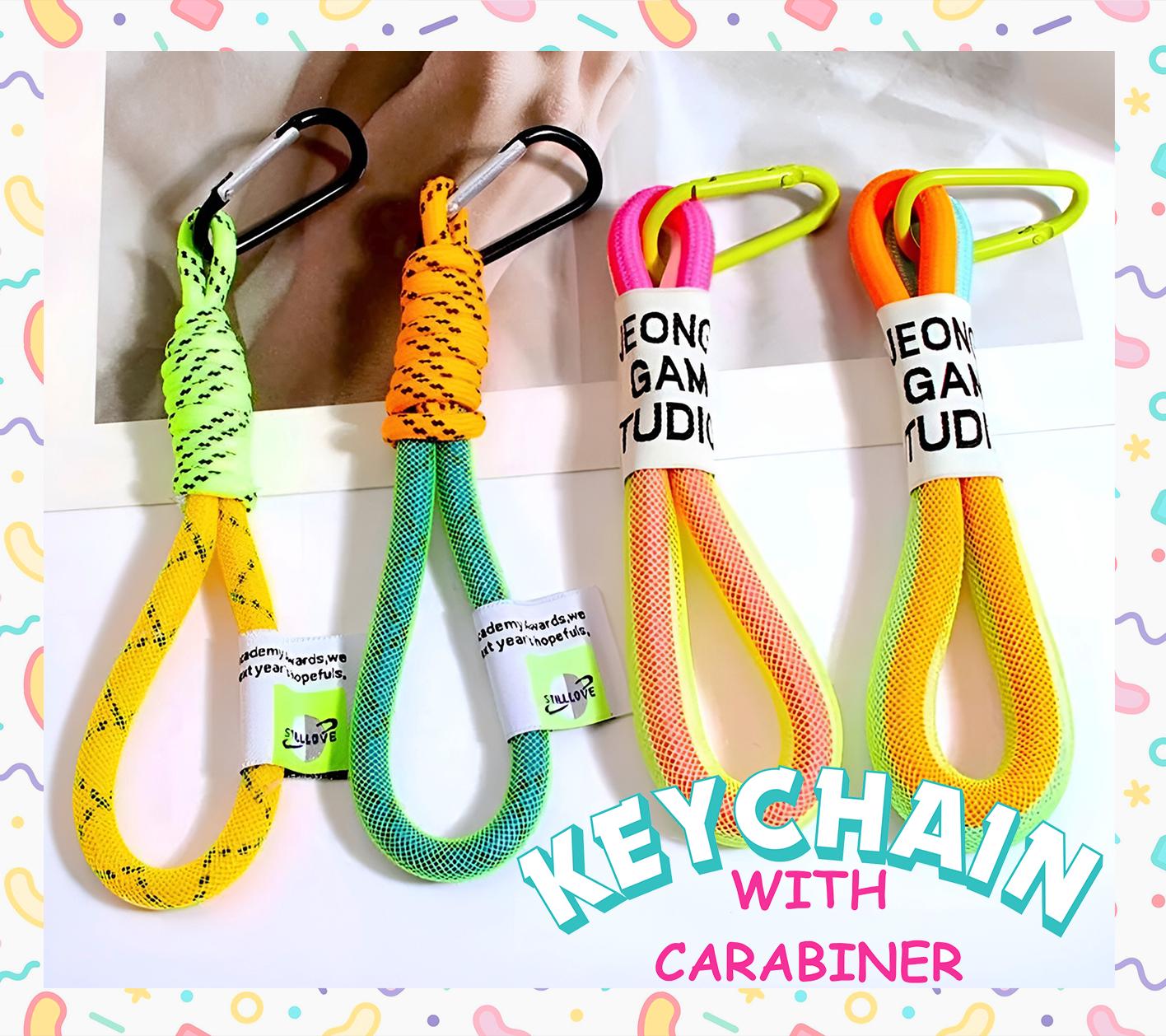Y2K Braided Rope Keychain With Carabiner, Car Keys Ring - Etsy