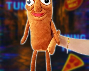 面白いぬいぐるみ - Tung Sahurのミームキャラクター、奇妙な顔の
