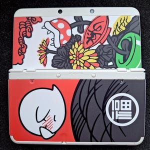 New 3DS Cover Plates – Vibrant game-Inspired Faceplates for Nintendo New 3DS (not XL) – Boo and Piranha Plant in Japanese Art Style