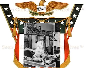 Pilates patriotic poster - from the original studio wall this digitally enhanced and restored iconic and classic poster is now available!