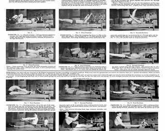 Joesph Pilates First Reformer poster the 101 exerciser doing it JoE's Wā™