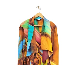 Silk Blouse by Dilemma Like a Water Color