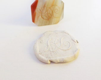 Antique Victorian Banded Agate Carved Seal