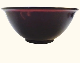 19th Century Aubergine Peking Glass Bowl - Deep Purple