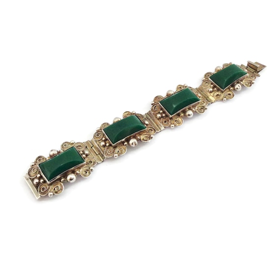 Vintage Mid-Century Mexico Sterling SIGNED Bracel… - image 2