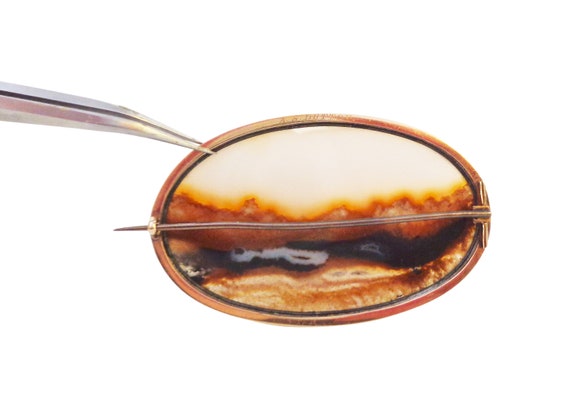 Landscape Agate in 14K Setting Signed Scottish - image 2