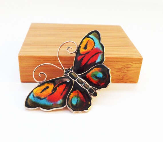 David Andersen Sterling and Enamel Vibrant Multi-… - image 1