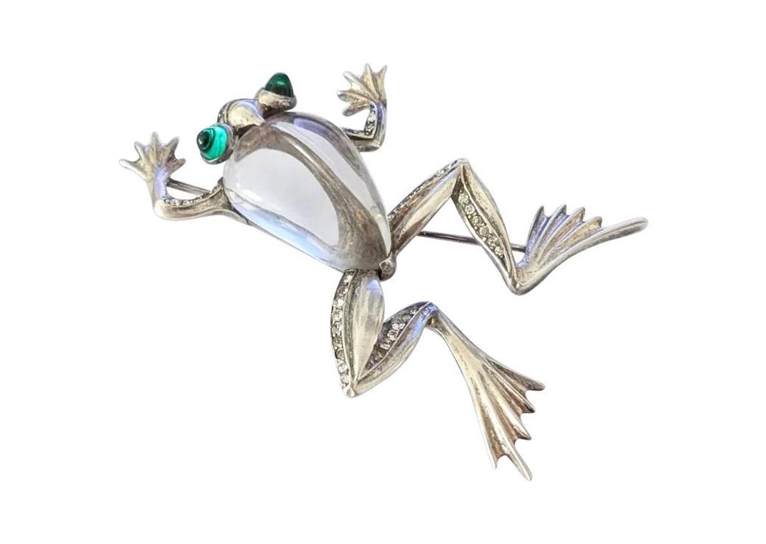 Trifari Frog Jelly Belly Brooch Pin From 1930s - Etsy