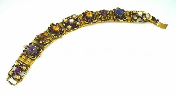 Antique Style Costume Slide Bracelet