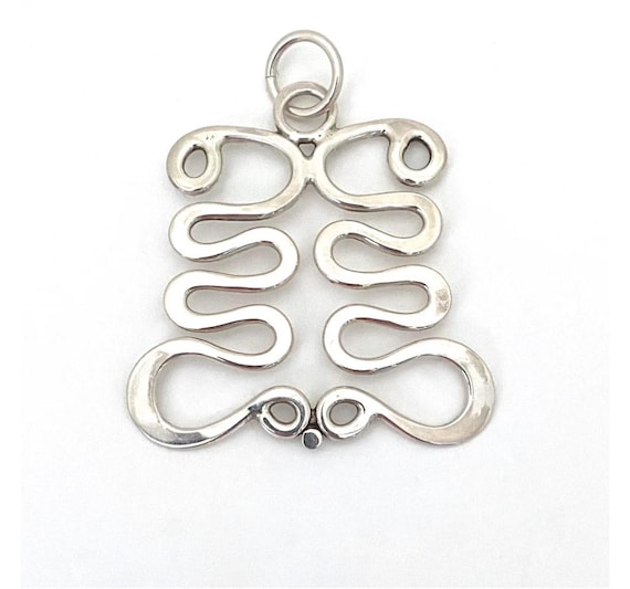Anna Greta Eker Sterling Silver Pendant Curves