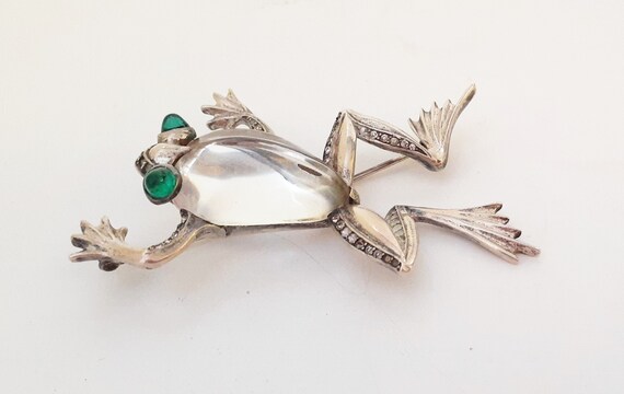 アクセサリー coma frog Trifari Frog Jelly Belly Brooch Pin From 1930s - Etsy