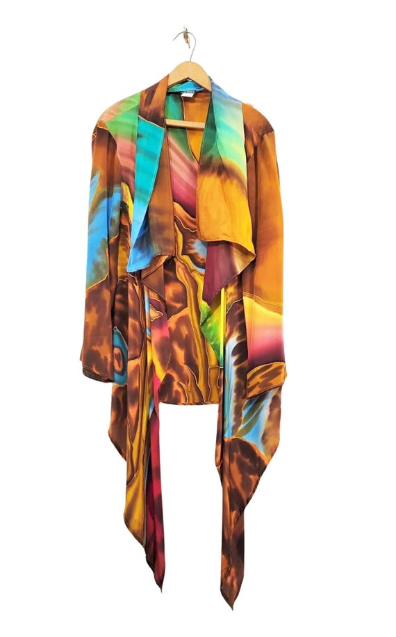 Stunning Watercolor Like Silk Chiffon Blouse by Di