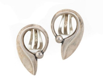 Hans Hansen Denmark Sterling Earrings - Clips