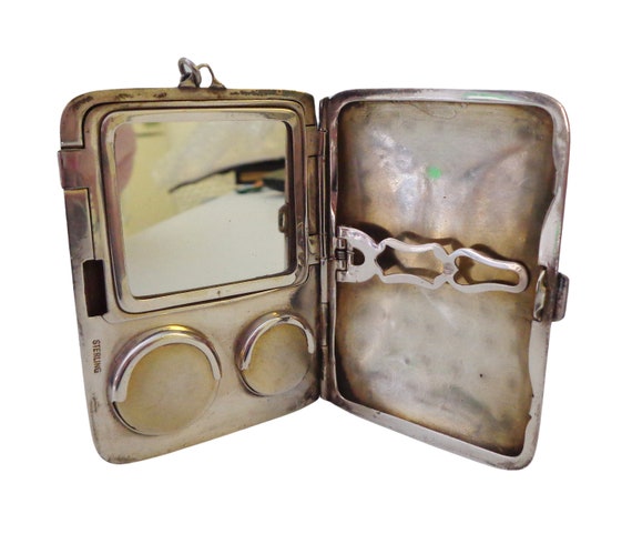 Art Deco Enamel on Sterling Minaudiere - image 3