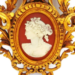 REDUCED!! Ornate Carved Rococo Frame with Cameo Insert Very 3-Dimensional
