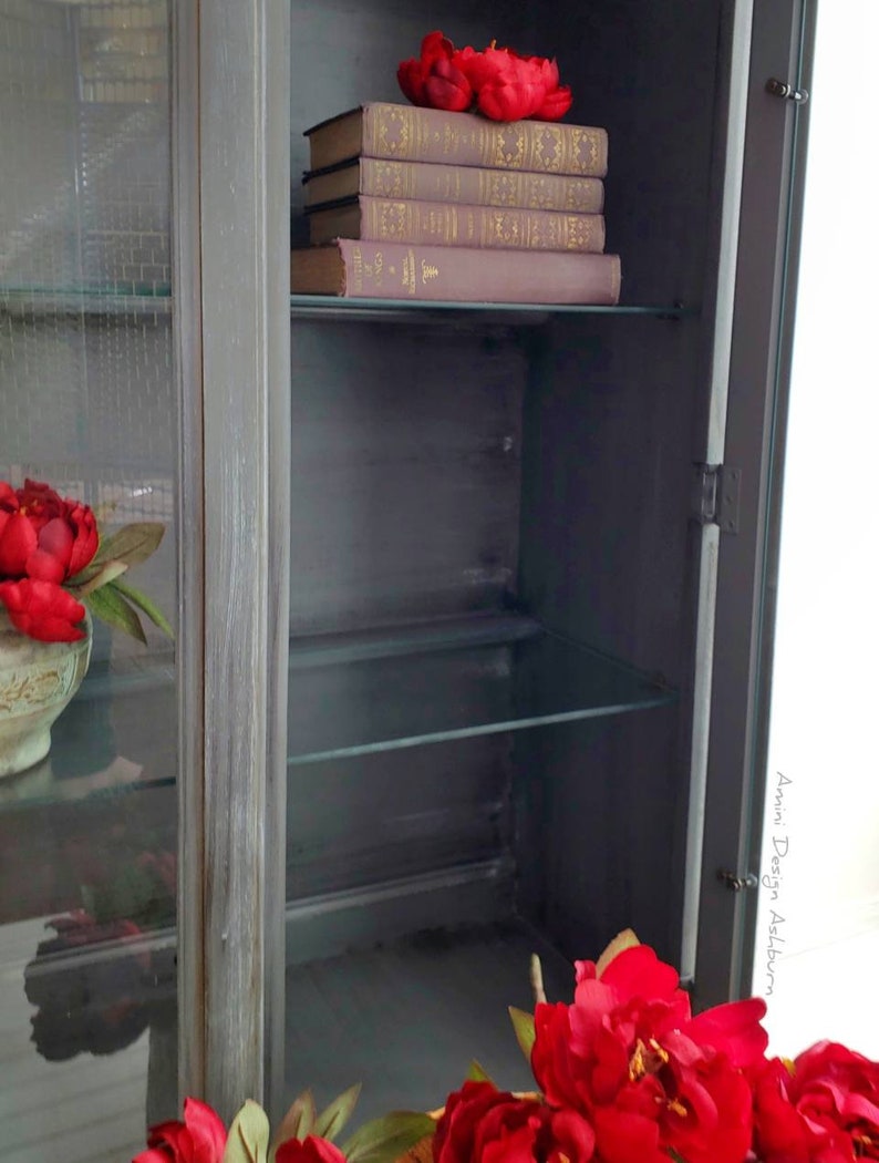 Farmhouse Style Rustic Display Cabinet Hutch Bookcase SOLD