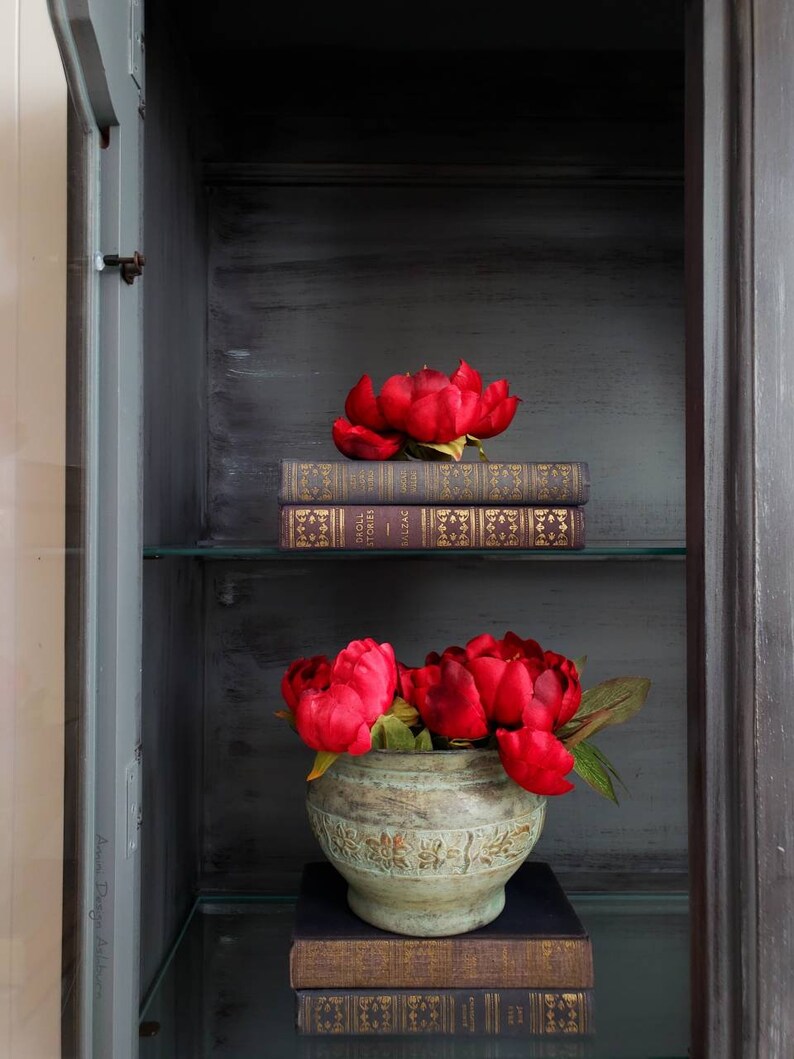 Farmhouse Style Rustic Display Cabinet Hutch Bookcase SOLD