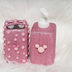 Minnie Mouse Character Bathroom Set Pink Bathroom Set 2 - Etsy