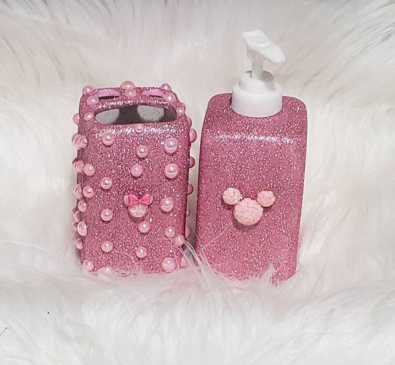 Minnie Mouse Character Bathroom Set Pink Bathroom Set 2 - Etsy