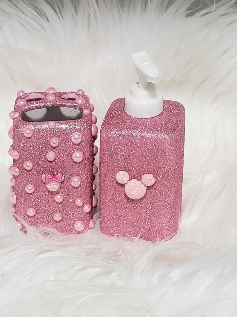 Minnie Mouse Character Bathroom Set Pink Bathroom Set 2 - Etsy