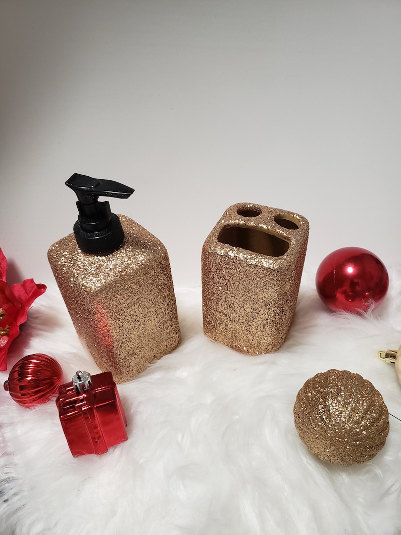 Champagne Gold Bathroom Accessories 3 Piece Bathroom Etsy