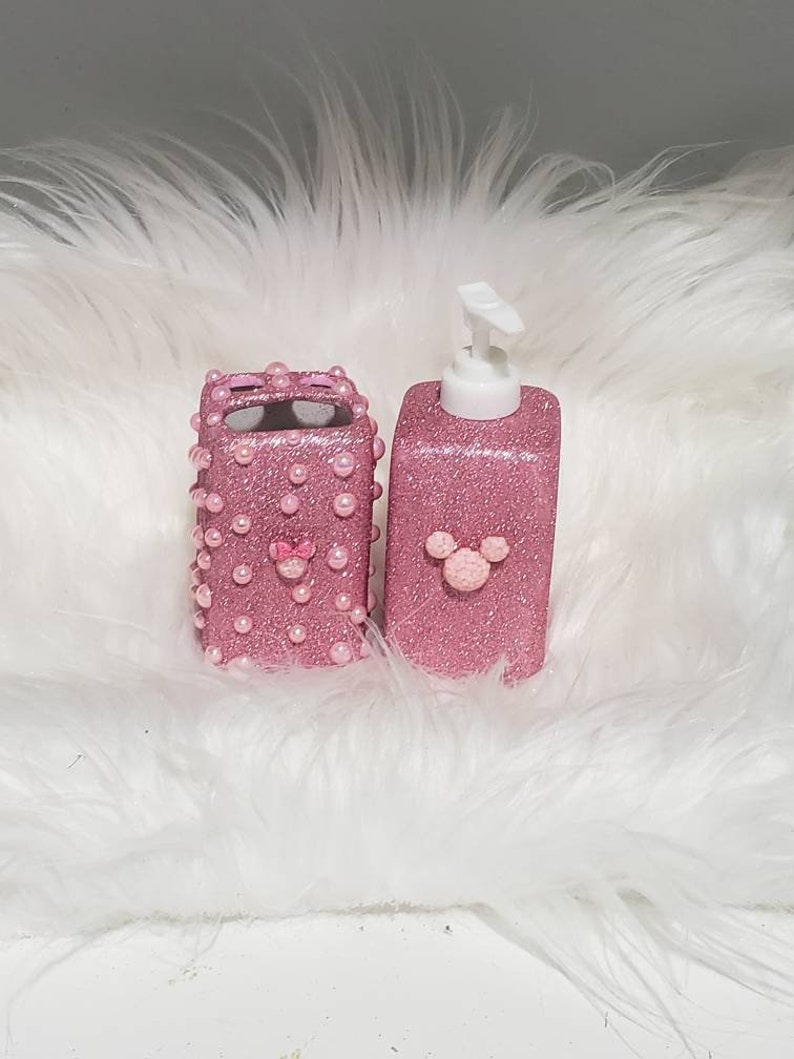 Minnie Mouse Character Bathroom Set Pink Bathroom Set 2 | Etsy