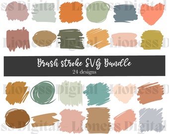 Brush Stroke SVG Bundle for Cricut or Silhouette
