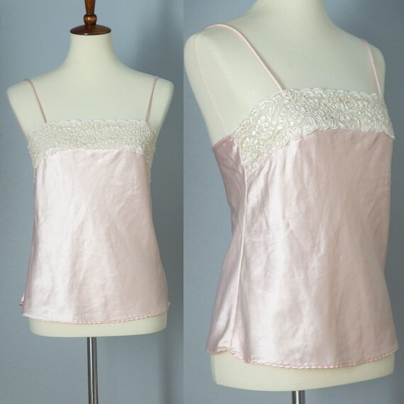 pink satin camisole