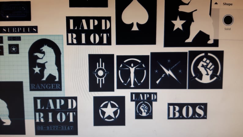 Fallout and NCR Ranger Stencils 6 pack | Etsy