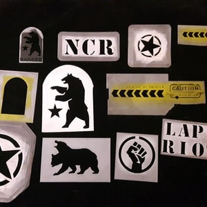 Fallout And Ncr Ranger Stencils 6 Pack Etsy