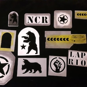 Fallout And Ncr Ranger Stencils 6 Pack Etsy Fallout And Ncr Ranger Stencils 6 Pack Etsy