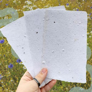 3-PACK Wildflower Seed Paper, Plantable Recycled Paper, Plant Paper, Petition Paper, Manifestation Paper, Wish Paper, Growth Spell