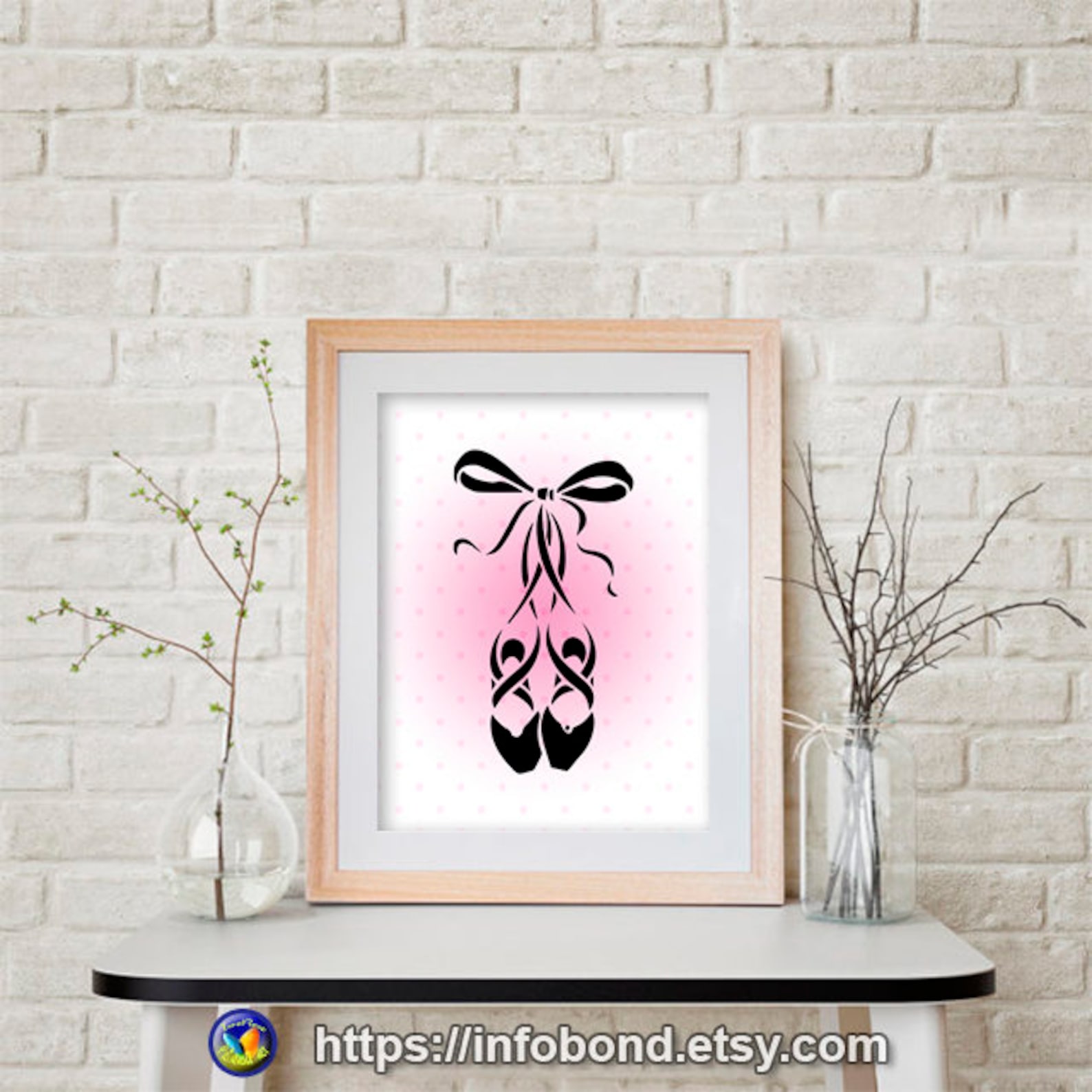 ballet shoes dancer art print ballet pointe shoes dance school poster gift for girls ballet shoes print feminine art ballet them