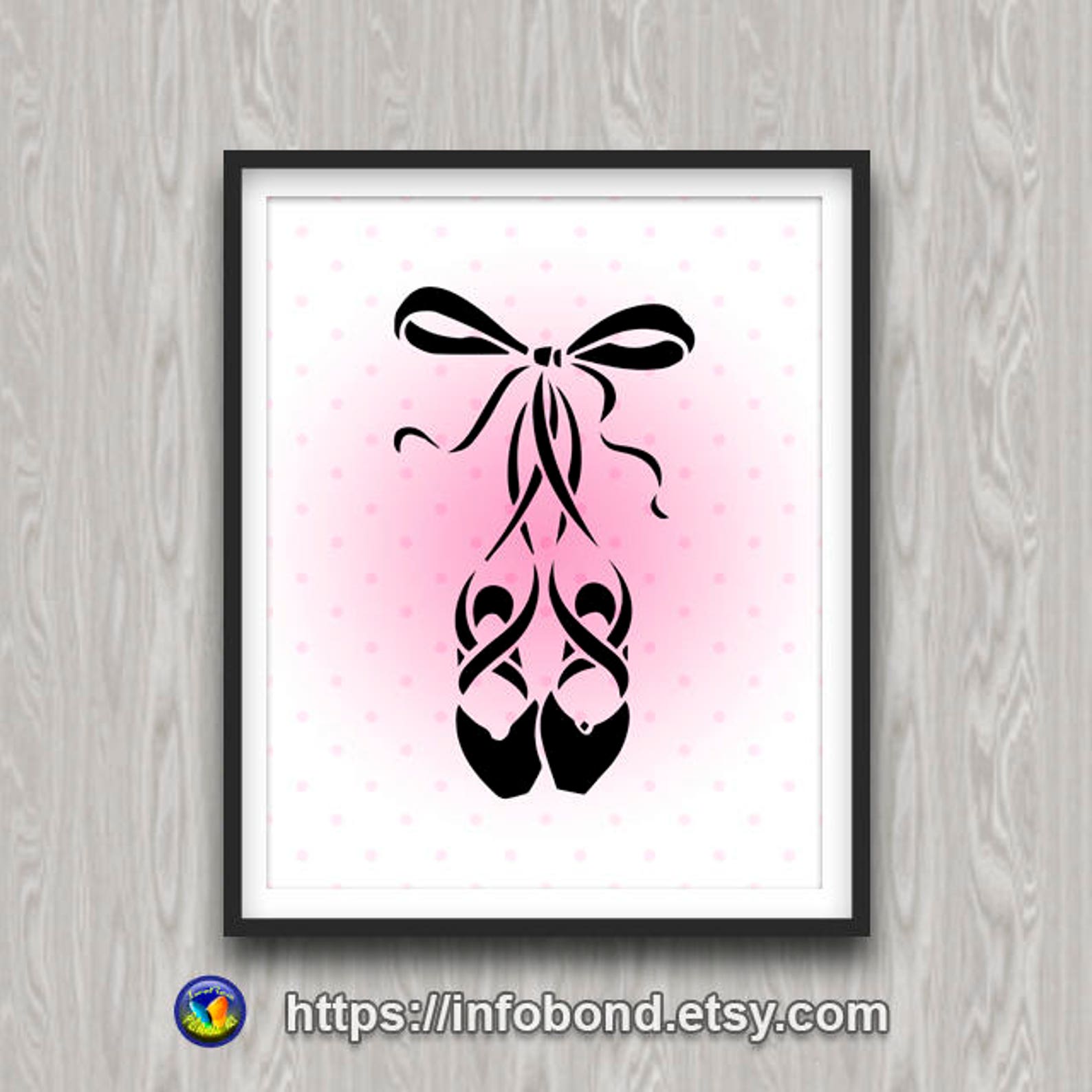 ballet shoes dancer art print ballet pointe shoes dance school poster gift for girls ballet shoes print feminine art ballet them