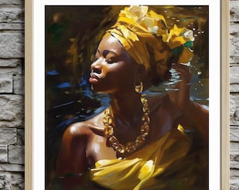 Oshun Art Print: African Goddess of Love (Digital Download)