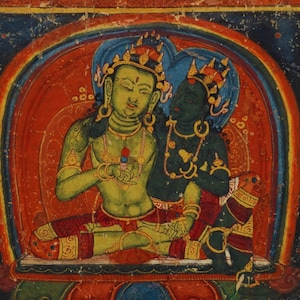 Buddhist art |  Historical Buddhist Art, Original Buddhist Art Print, Amogasiddhi, Buddhist deity, Boho, Buddha Art, Buddhist Wall Art
