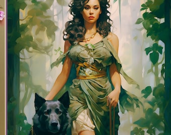 Artemis Print: Greek Goddess of the Hunt Art (Digital Download)